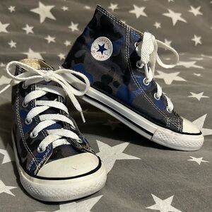Kids Converse Blue Camouflage High-Top Sneakers